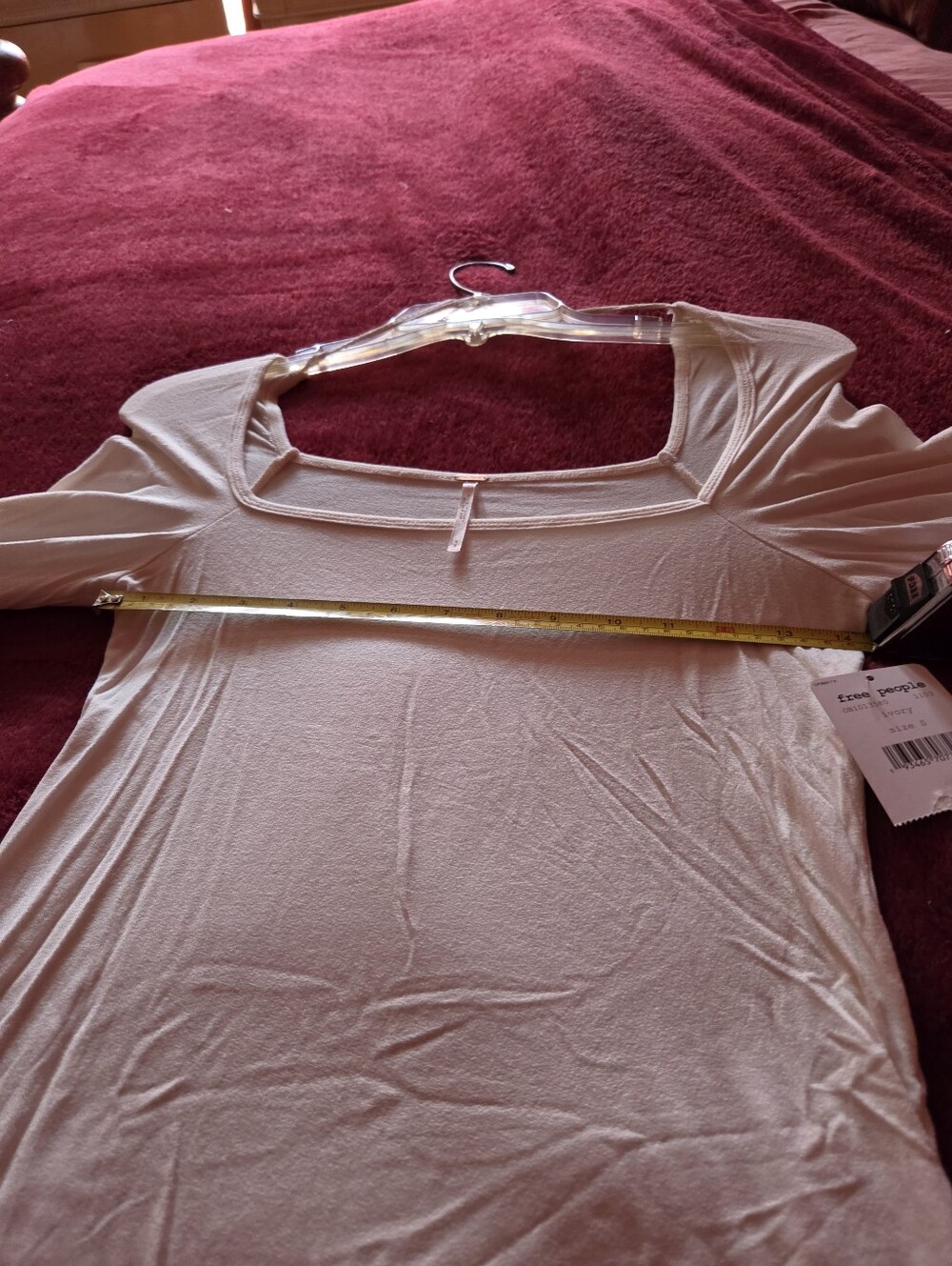 Women's Scoop Neck Top in Light Biege